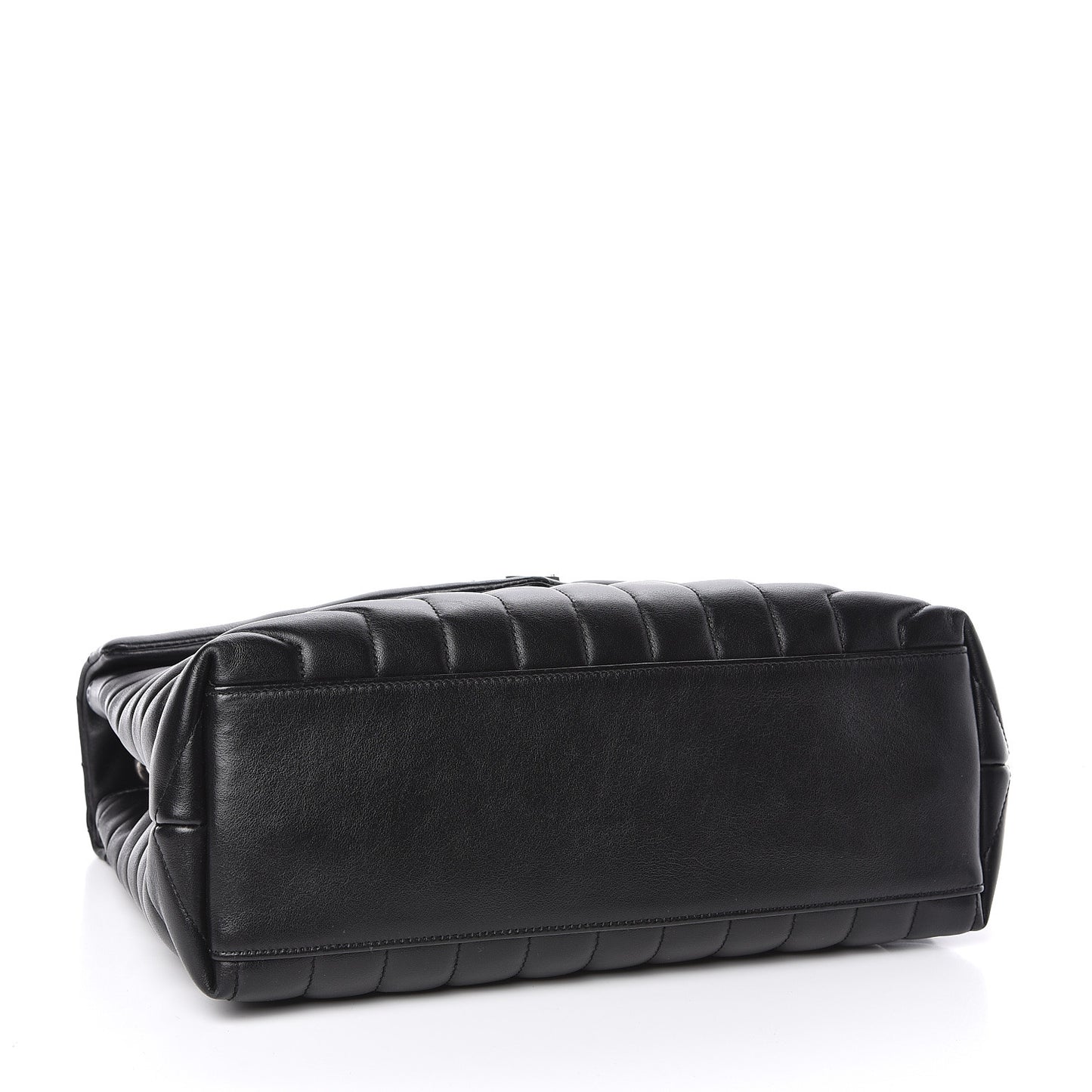 Calfskin Y Quilted Monogram Medium Loulou Chain Satchel Black