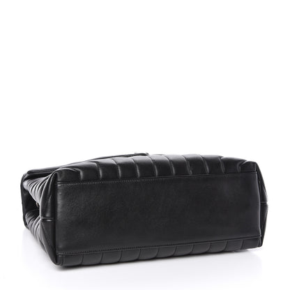 Saint Laurent Calfskin Y Quilted Monogram Medium Loulou Chain Satchel Black 4 of 10