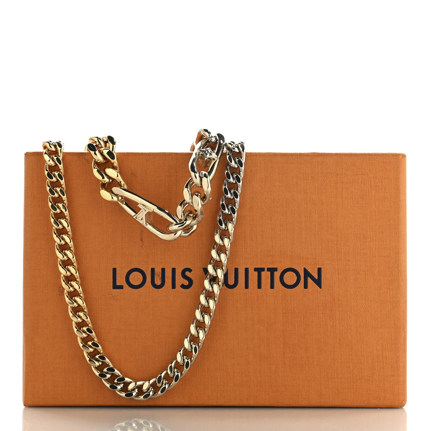 Metal LV Figaro Chain Belt Gold Silver