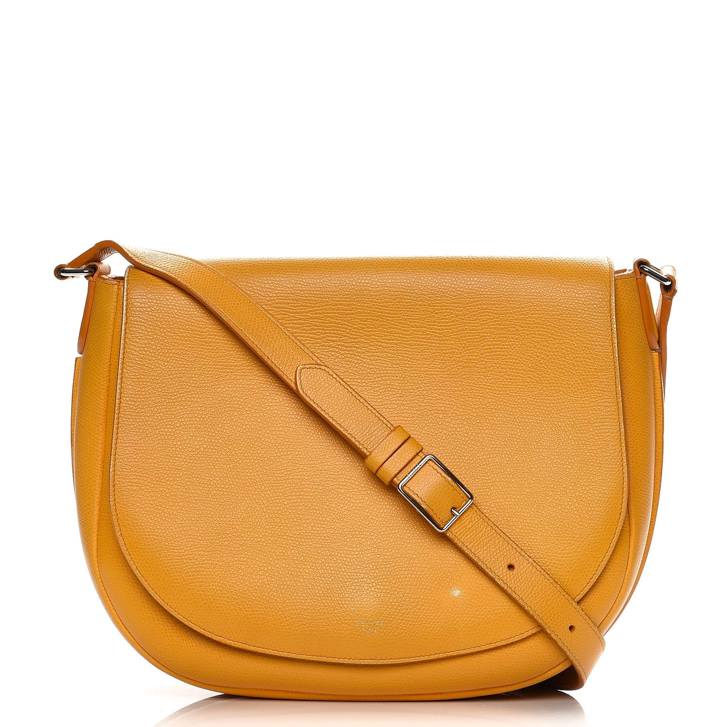 Grained Calfskin Trotteur Messenger Saffron