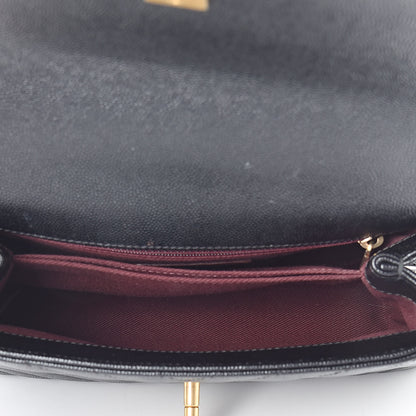 Chanel Caviar Chevron Quilted Mini Coco Handle Flap Black 5 of 12