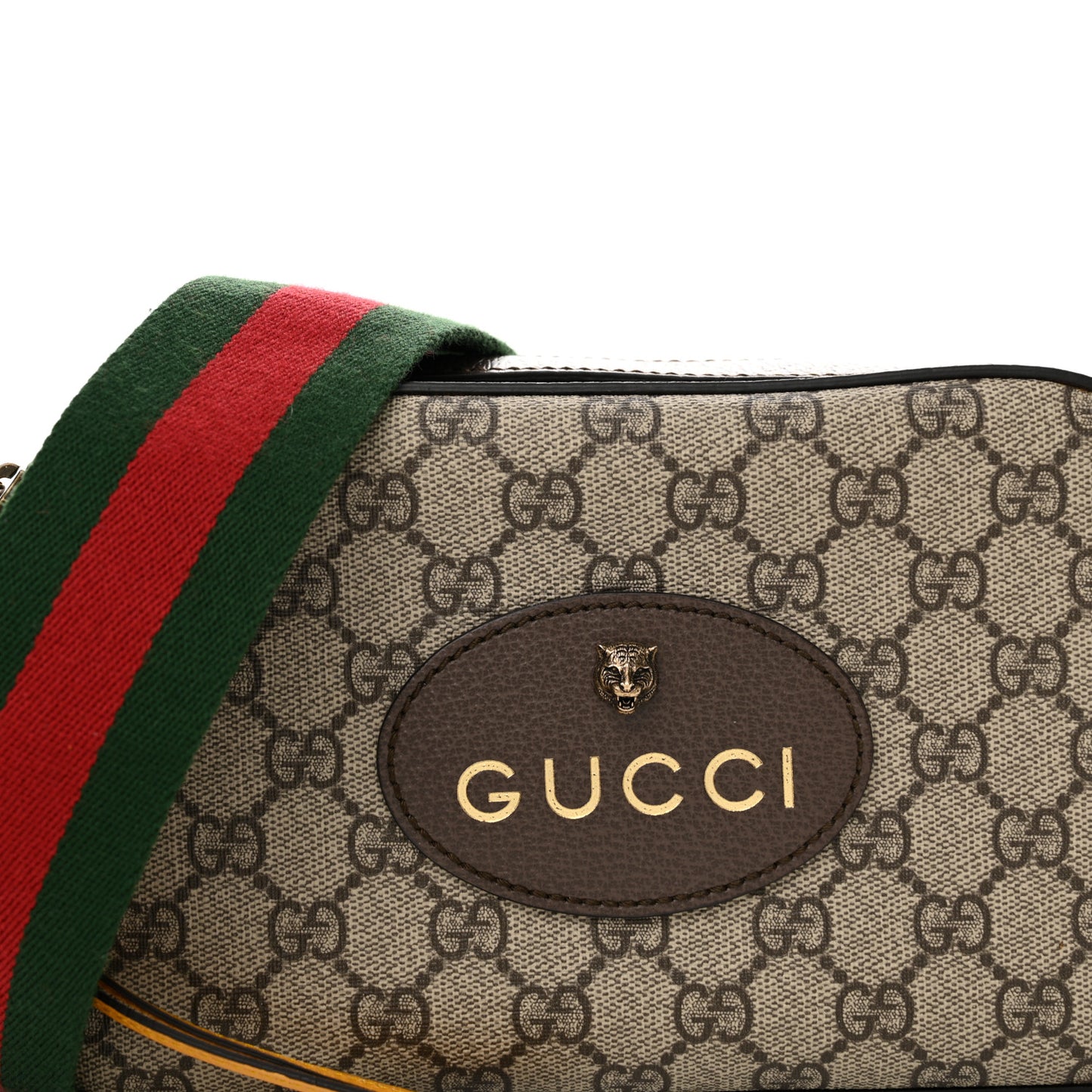 GG Supreme Monogram Web Neo Vintage Shoulder Bag Beige New Acero Crop