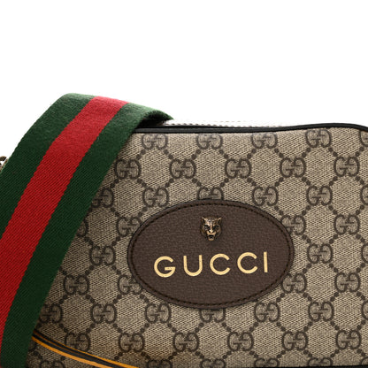 Gucci GG Supreme Monogram Web Neo Vintage Shoulder Bag Beige New Acero Crop 8 of 14