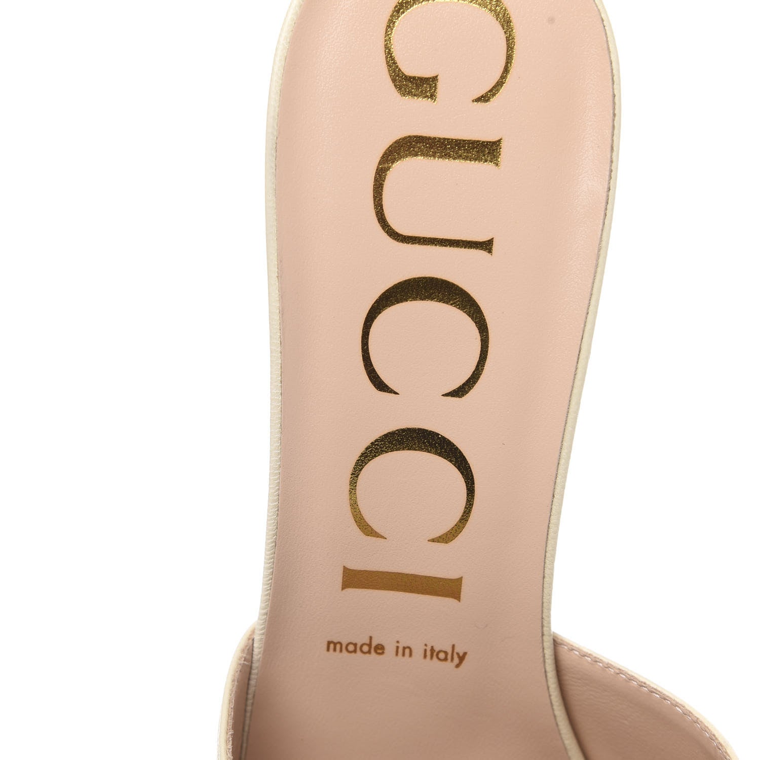Gucci Malaga Kid Crystal Square G Madelyn Mules 40 Vintage White 7 of 9