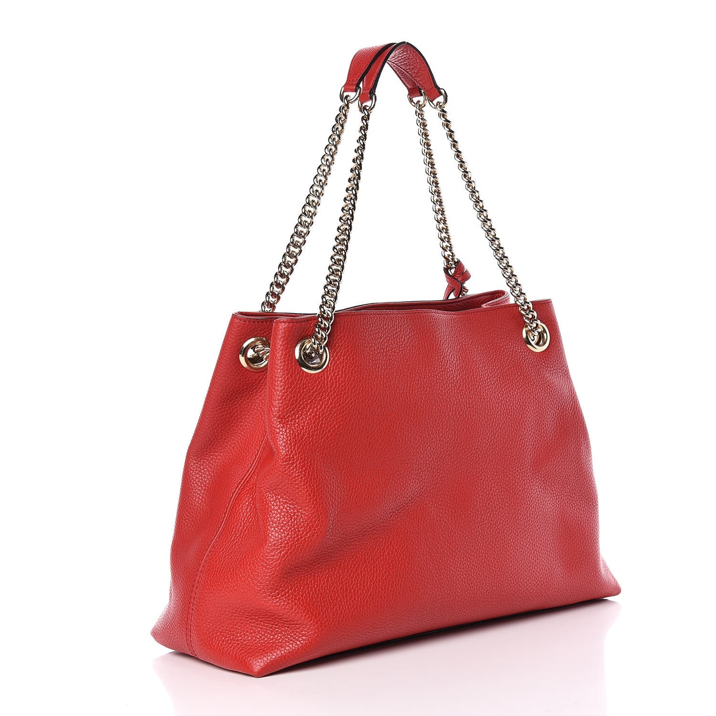 Cellarius Calfskin Medium Soho Chain Shoulder Bag Vibrant Red