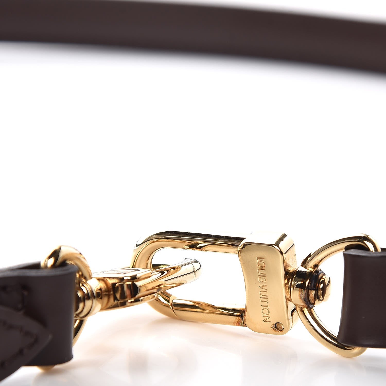 Louis Vuitton Calfskin 16mm Adjustable Shoulder Strap Brown 4 of 5