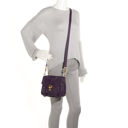 Proenza Schouler Leather PS1 Pouch Messenger Bag Grape Jam 2 of 13