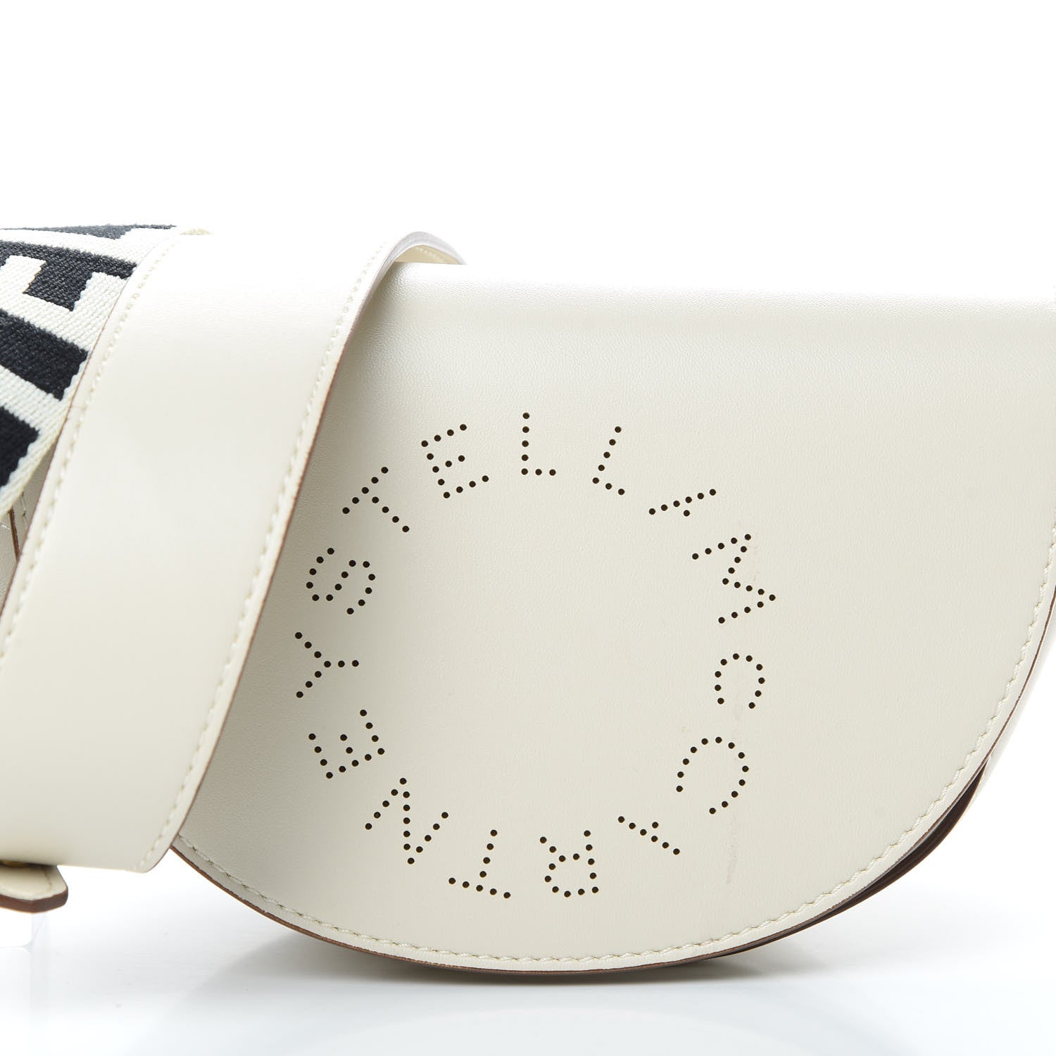 Stella McCartney Eco Soft Alter Nappa Perforated Logo Mini Marlee White 9 of 13