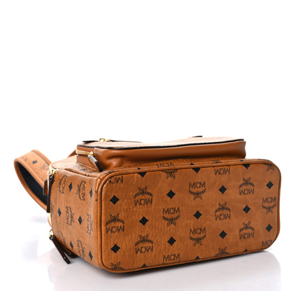 MCM Visetos Small Stark Backpack Cognac 4 of 9