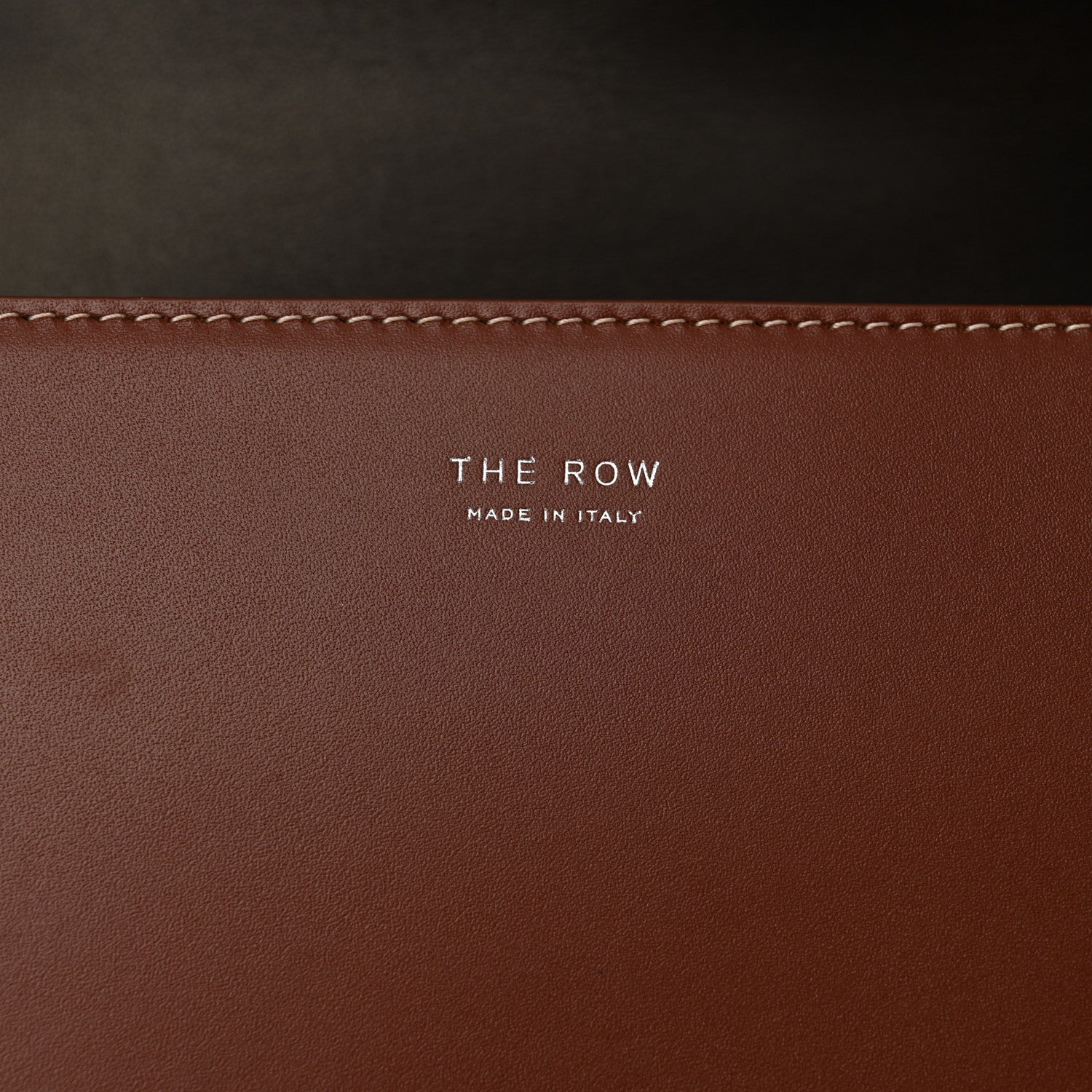 The Row Polished Saddle Calfskin The Sofia 8.75 Crossbody Cherry Wood 6 of 10