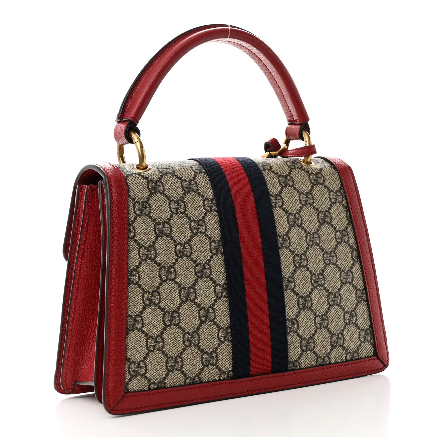 Gucci GG Supreme Monogram Small Queen Margaret Top Handle Bag Red 3 of 10