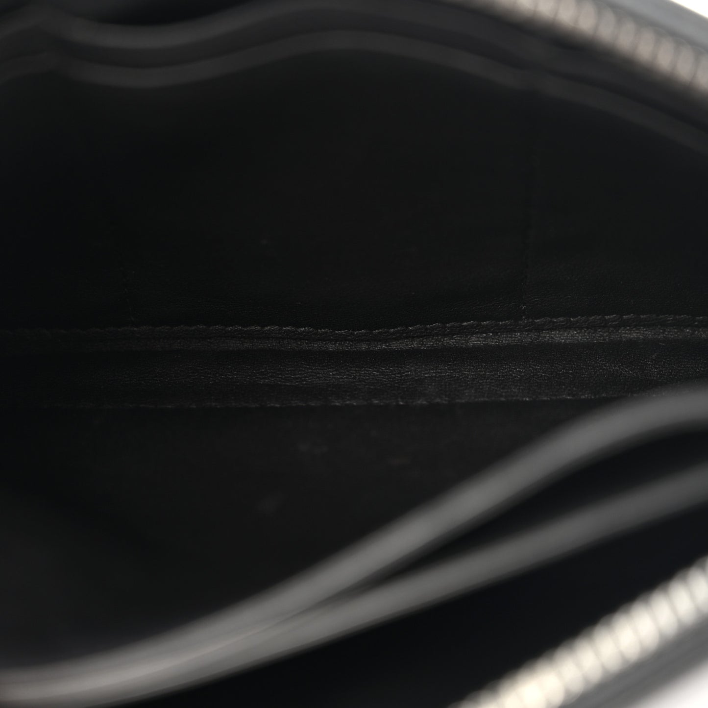 Nappa Intrecciato Wristlet Zip Wallet Black