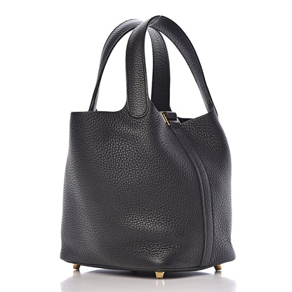 Hermes Taurillon Clemence Picotin Lock 18 PM Black 3 of 10