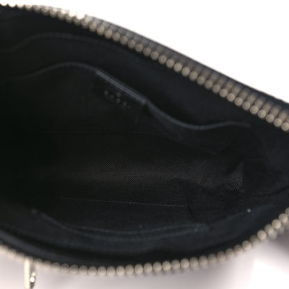 Gucci GG Supreme Monogram Web Small Flat Messenger Bag Black Grey 5 of 9