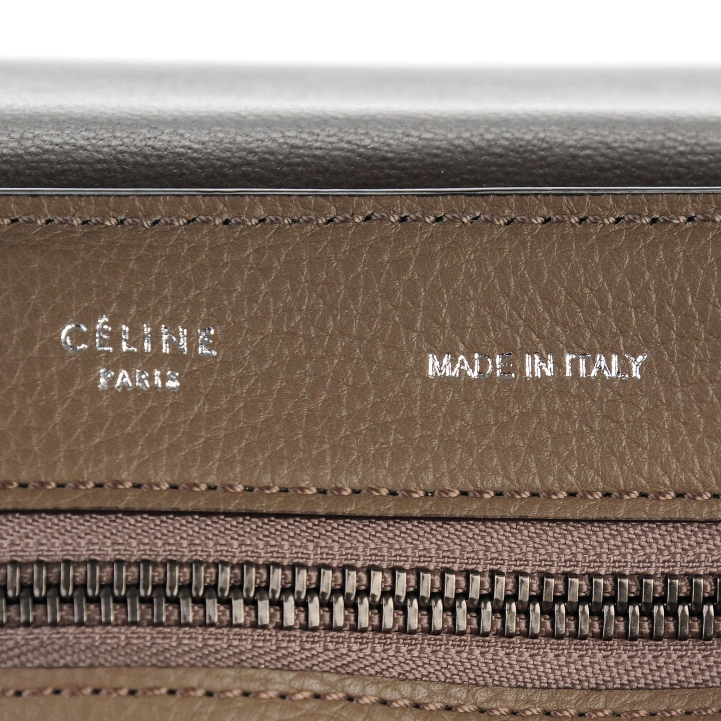 Drummed Calfskin Suede Large Trapeze Souris
