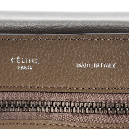 Celine Drummed Calfskin Suede Large Trapeze Souris 6 of 7