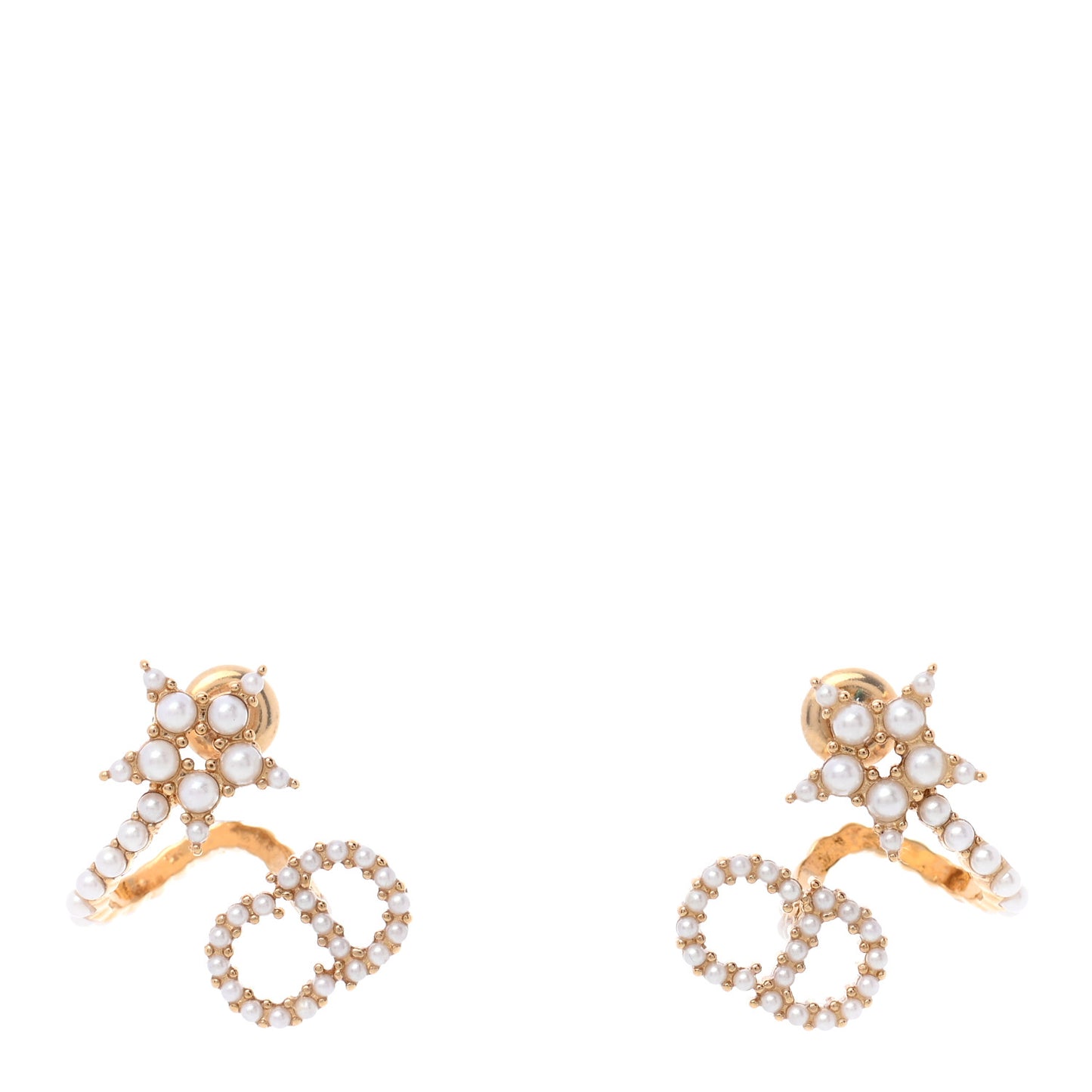 Pearl Clair D Lune Wrap Around Earrings Gold