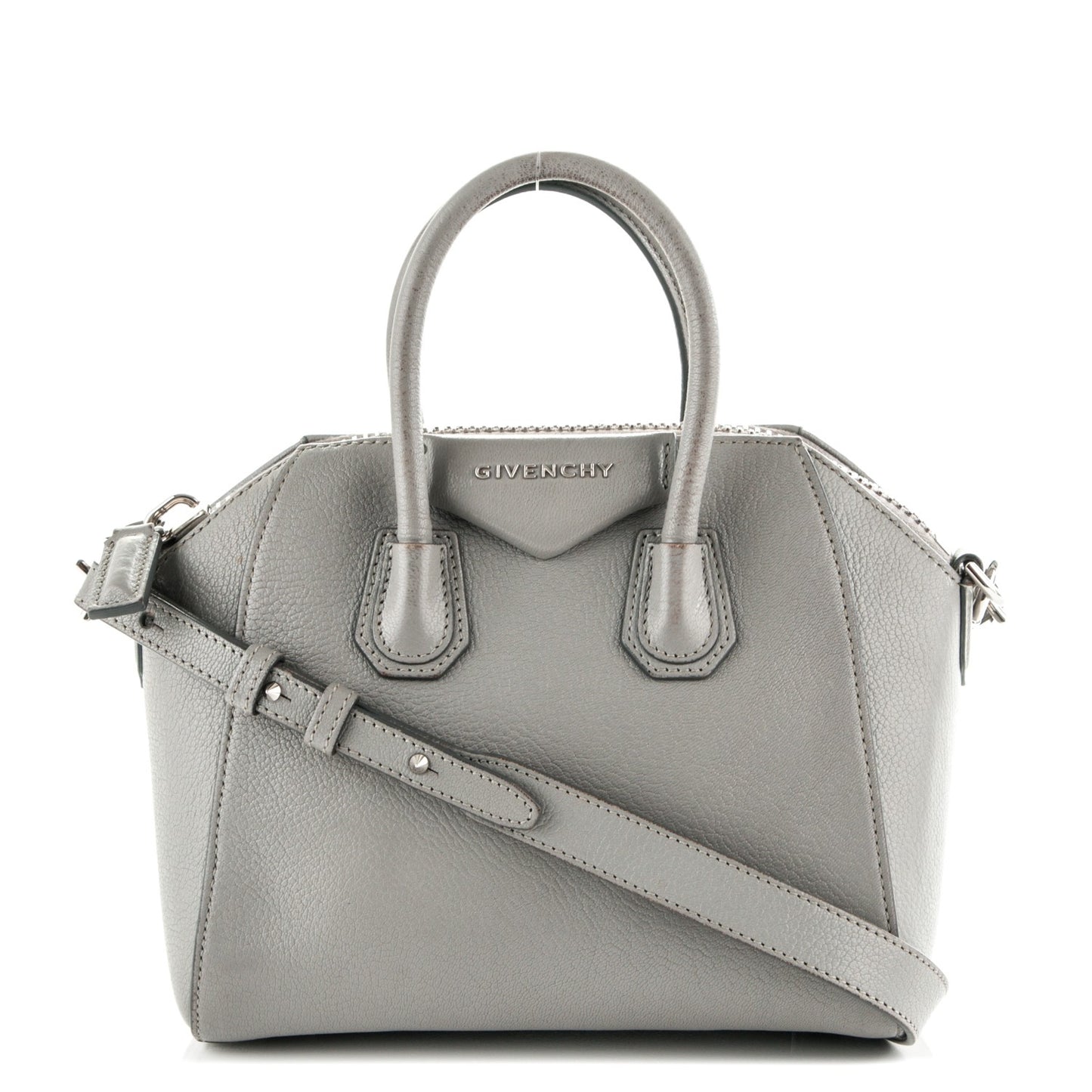Sugar Goatskin Mini Antigona Grey