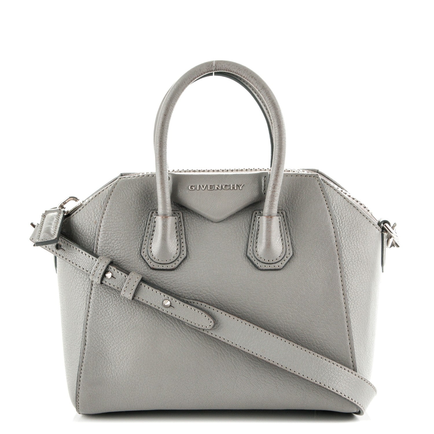 Givenchy Sugar Goatskin Mini Antigona Grey 1 of 9