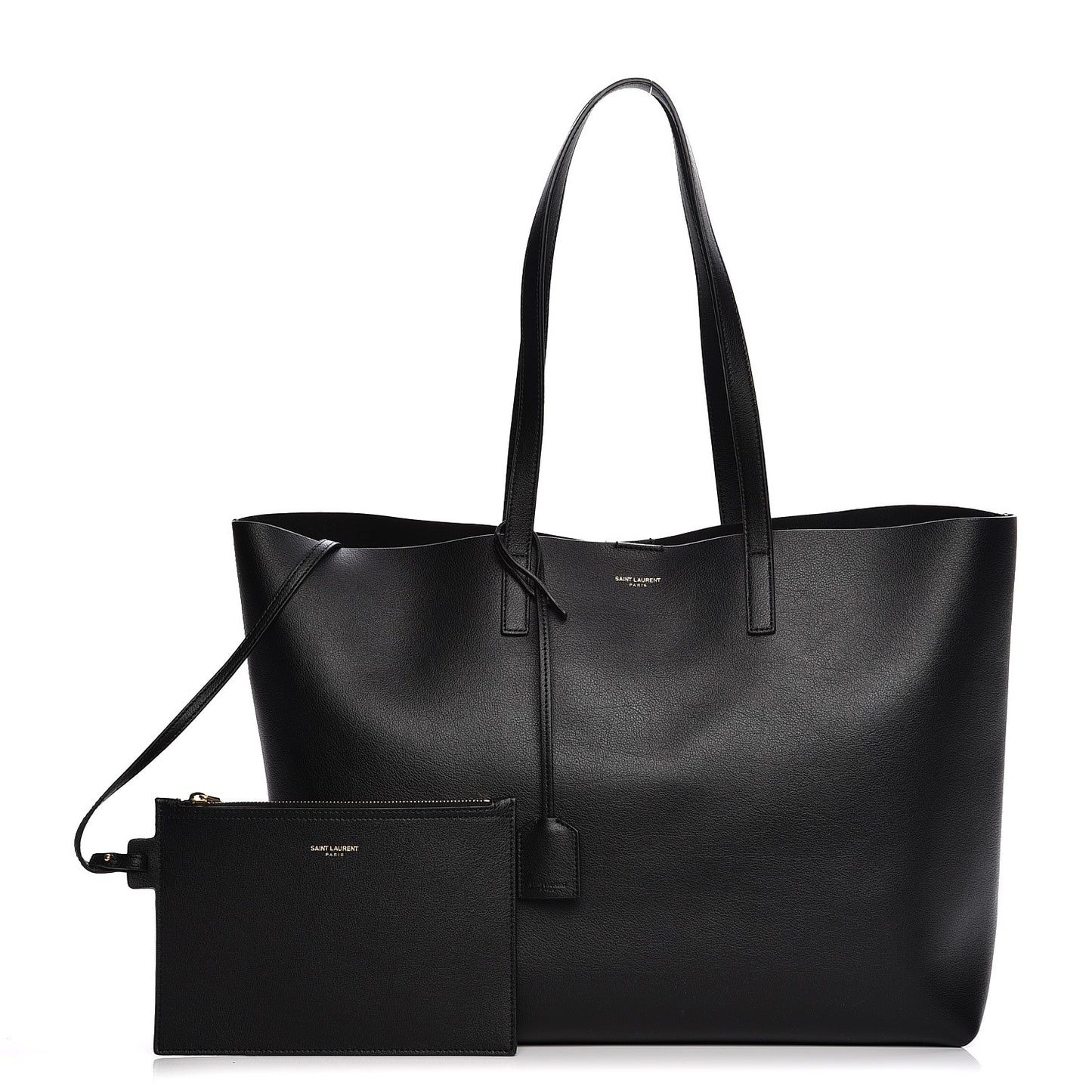 Calfskin Large Shopping Tote Black