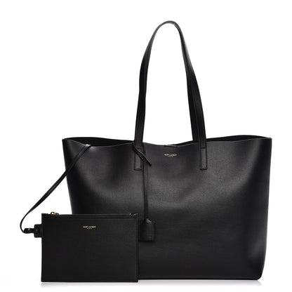 Saint Laurent Calfskin Large Shopping Tote Black 3 of 8