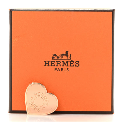 Hermes Rose Gold Plated Brass Mini Coeur Twilly Scarf Ring 4 of 4