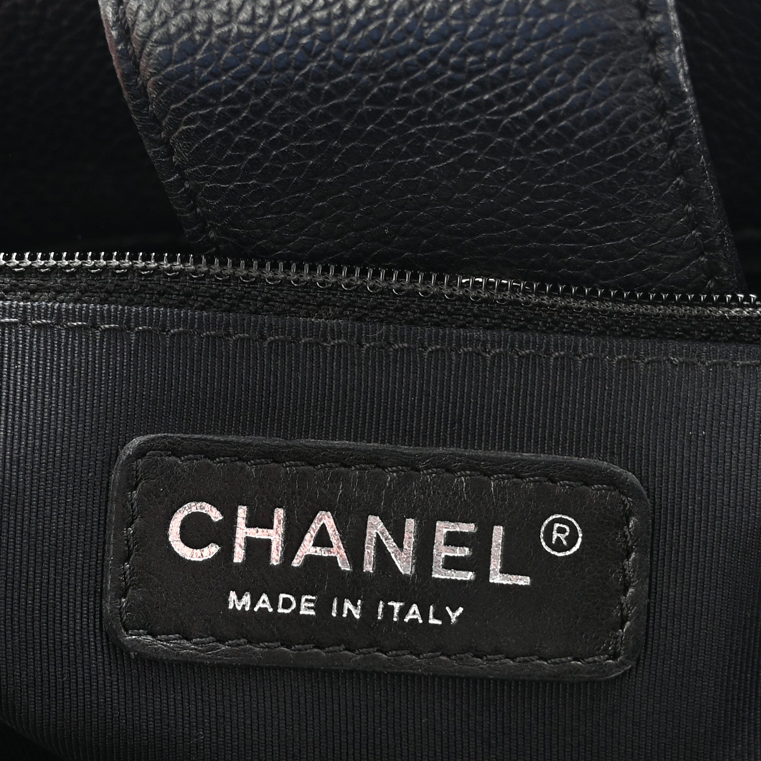Chanel Calfskin Cerf Executive Shopper Tote Black 6 of 10