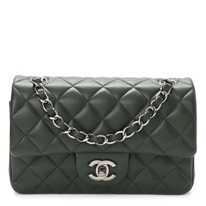 Chanel Lambskin Quilted Mini Rectangular Flap Green 1 of 9