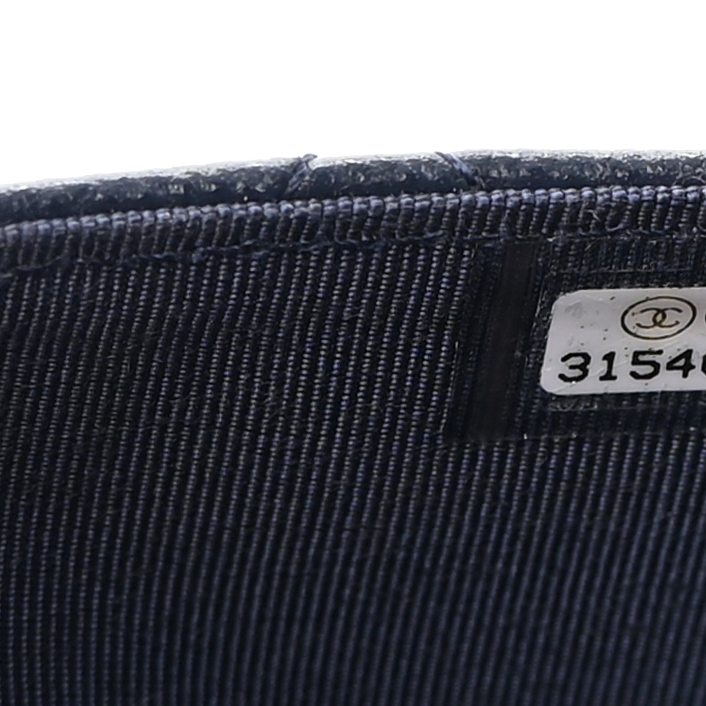 Caviar Quilted Flap Card Holder Wallet Navy