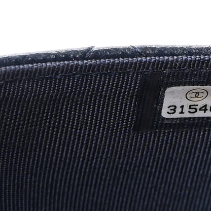 Chanel Caviar Quilted Flap Card Holder Wallet Navy 9 of 9