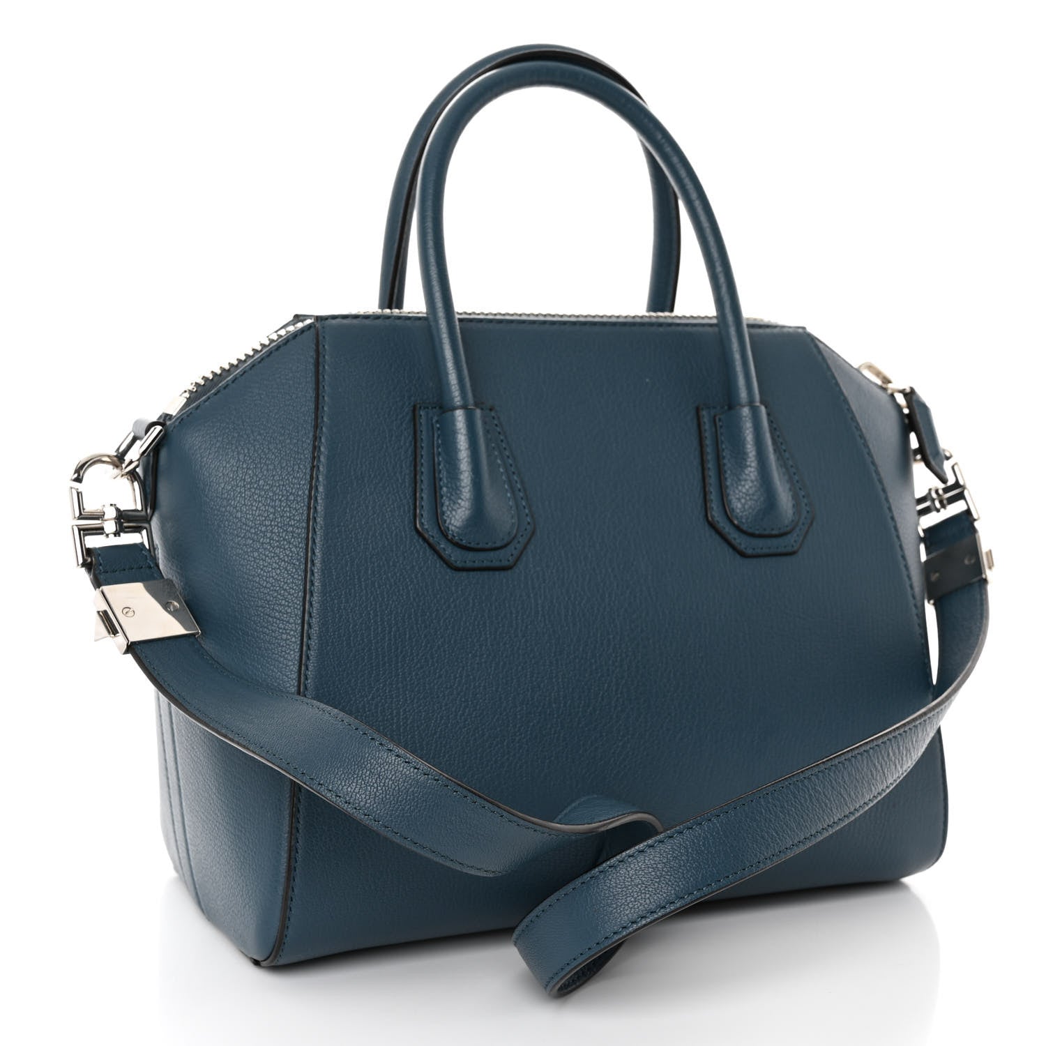 Givenchy Sugar Goatskin Small Antigona Oil Blue 3 of 9