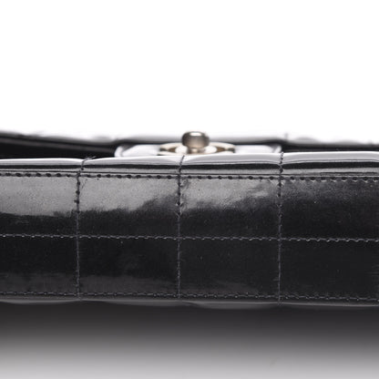 Chanel Patent Quilted East West Chocolate Bar Flap Black 11 of 14