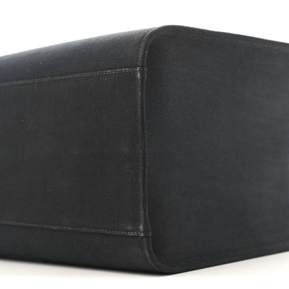 Versace Canvas Suppler Calfskin Cabas GV Signature Tote Black 10 of 14