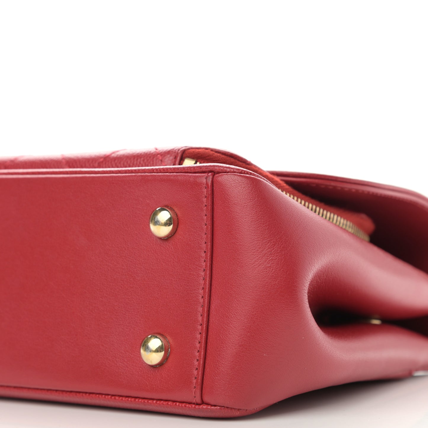 Caviar Quilted Small Business Affinity Flap Red