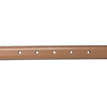 Gucci Azalea Calfskin Enamel Monochrome Double G 20mm Belt 70 28 Camelia 3 of 5
