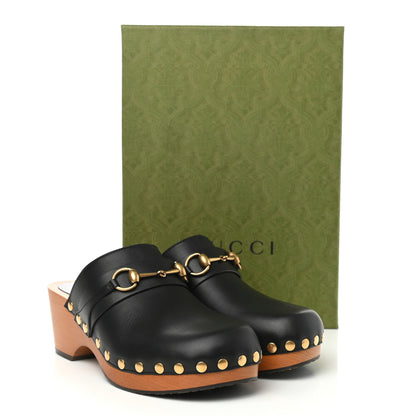 Gucci Calfskin Horsebit Clogs 40 Black 9 of 9