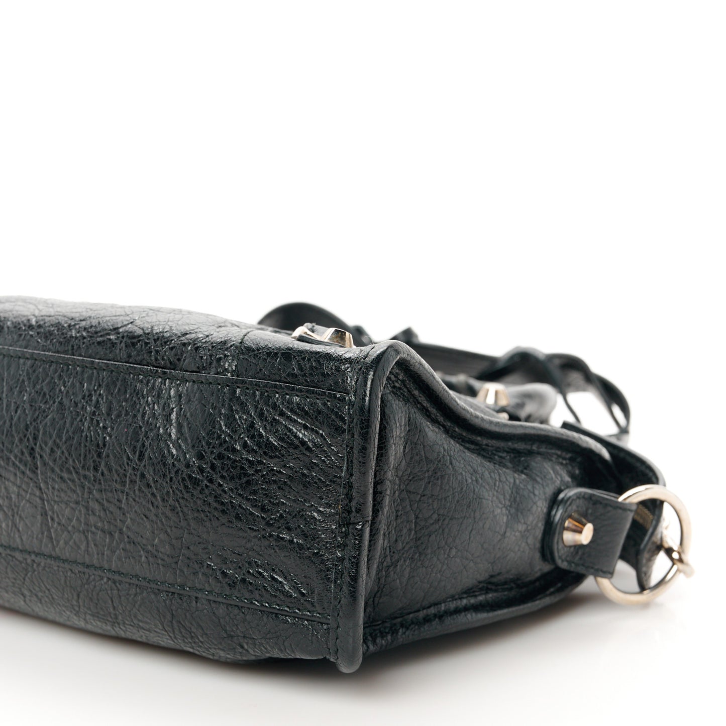 Agneau Classic Silver Hardware Mini City Black