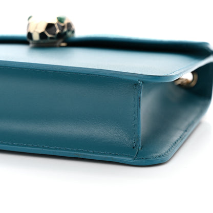 Bulgari Galuchat Calfskin Serpenti Forever Crossbody Bag Blue 10 of 10