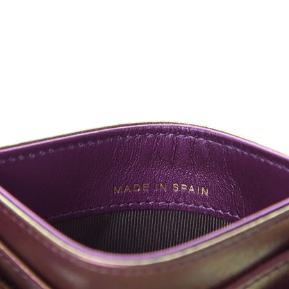 Chanel Iridescent Lambskin Quilted Card Holder Purple 7 of 9