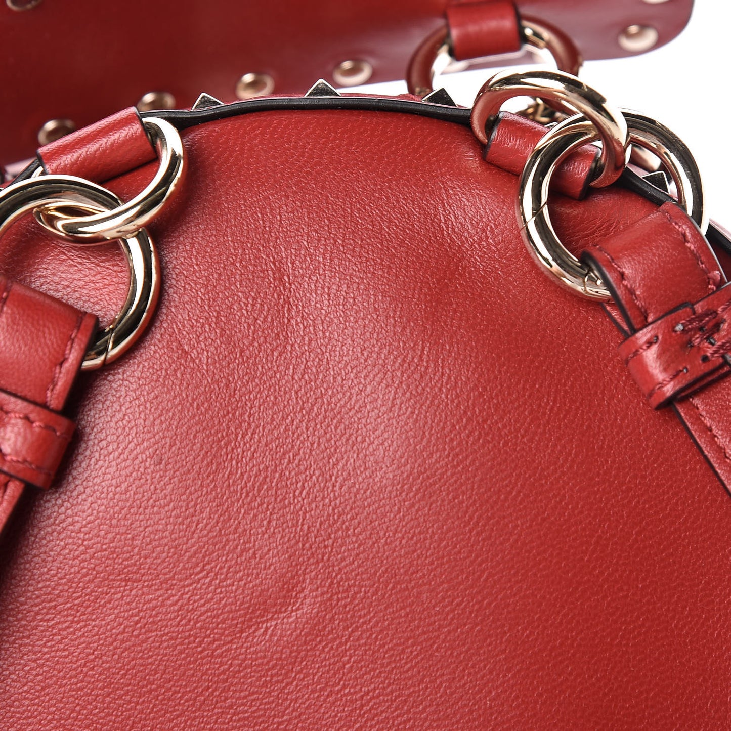 Nappa Quilted Mini Rockstud Spike Backpack Rosso Valentino