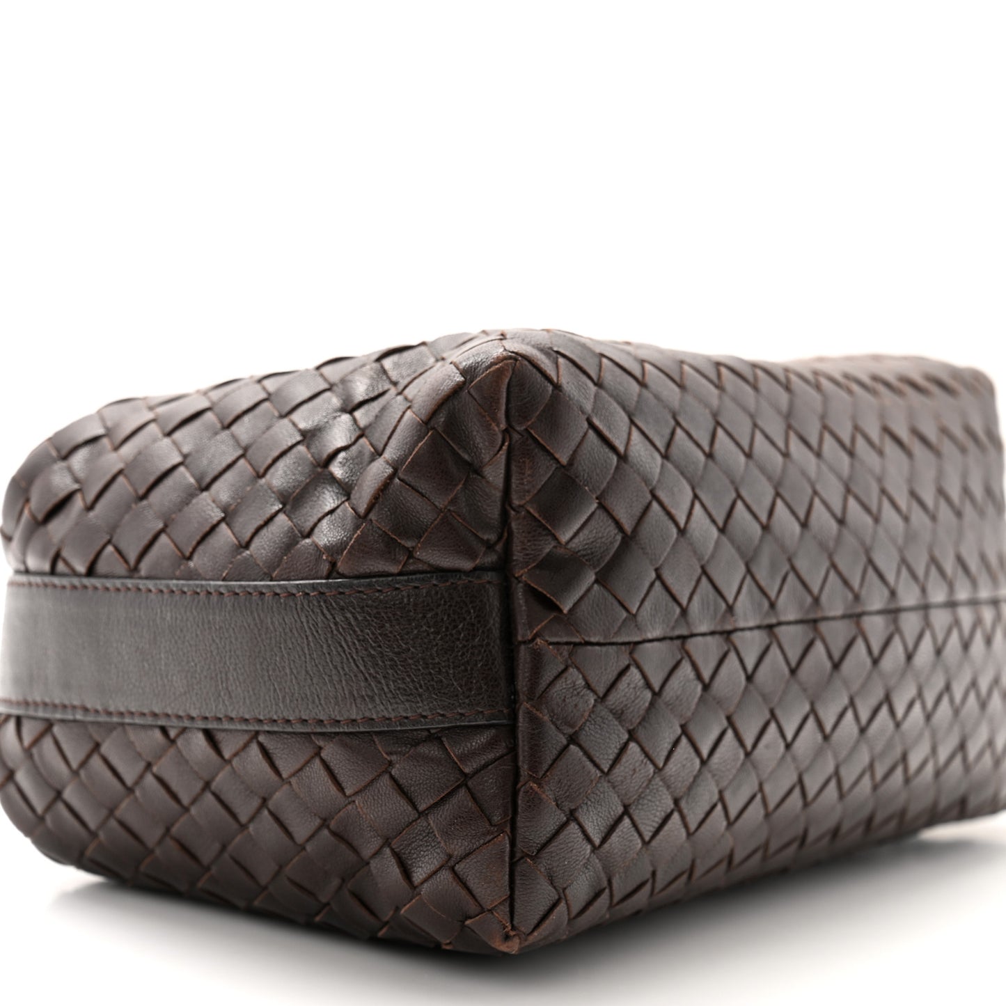 Nappa Intrecciato Large Cosmetic Case Ebano