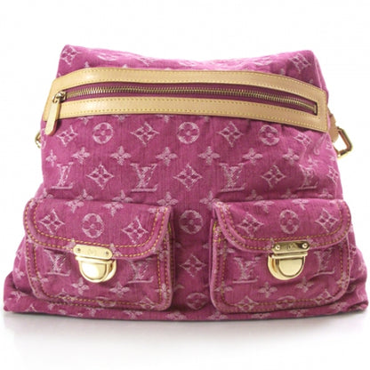 Louis Vuitton Denim Baggy GM Fuchsia 4 of 14