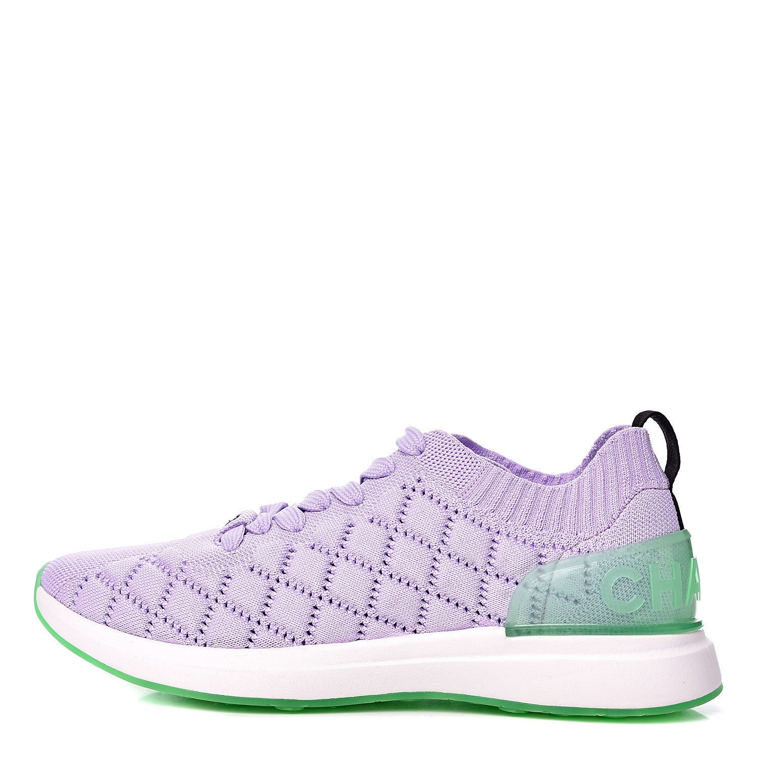 Chanel Mixed Fibers Quilted Womens CC Sneakers 39 Purple 1 of 7