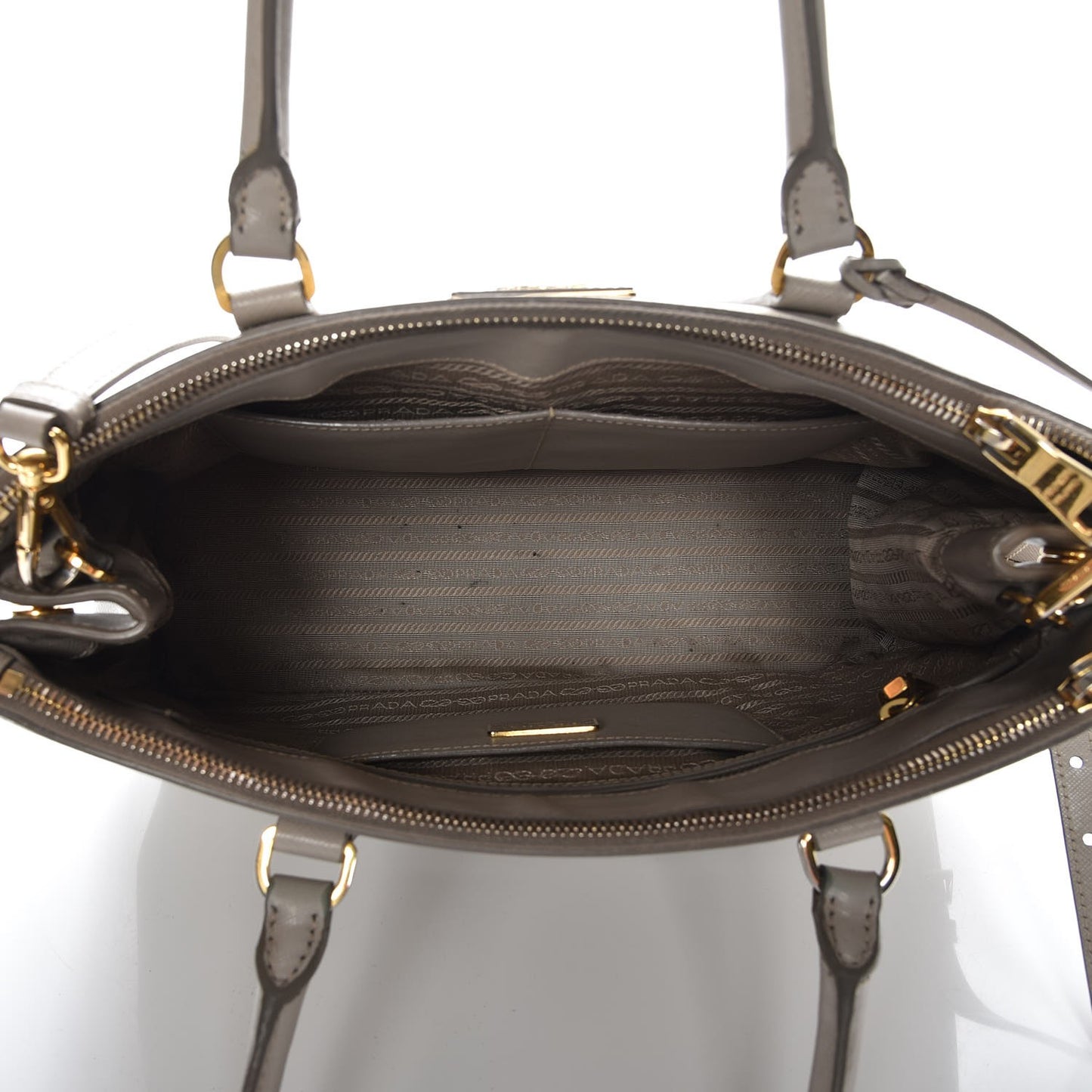 Saffiano Medium Galleria Double Zip Tote Pomice