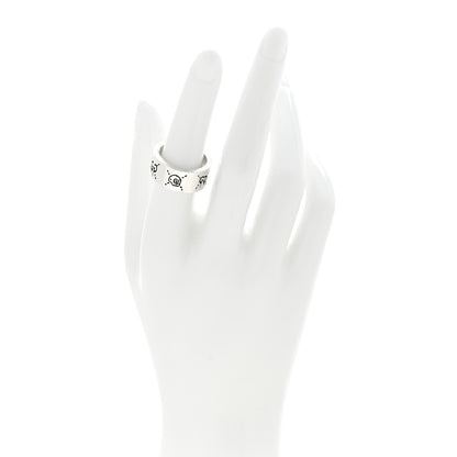 Gucci Sterling Silver GucciGhost Hamlet Skull Band Ring 54 6.75 2 of 4