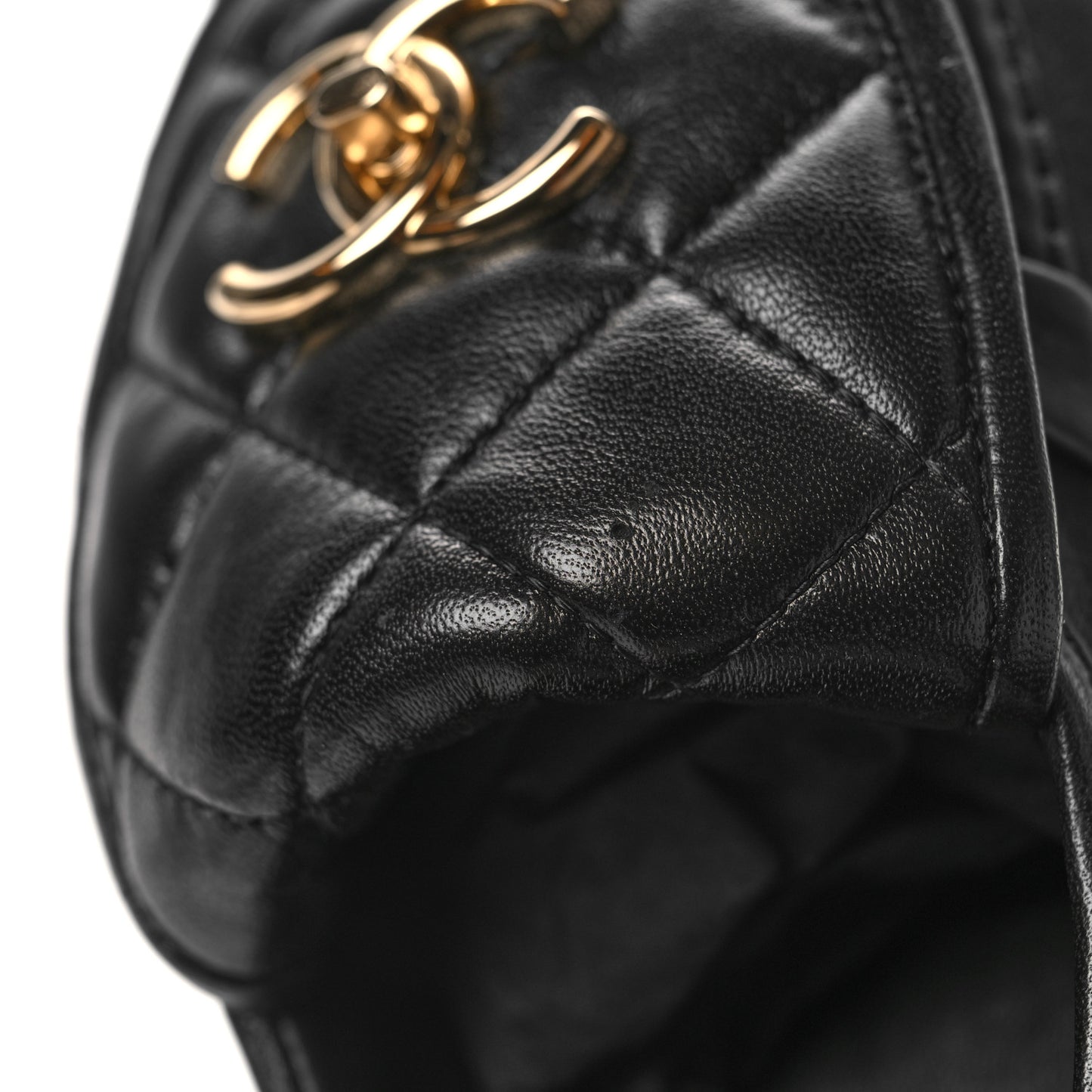 Lambskin Quilted CC Turnlock Loafers 38.5 Black