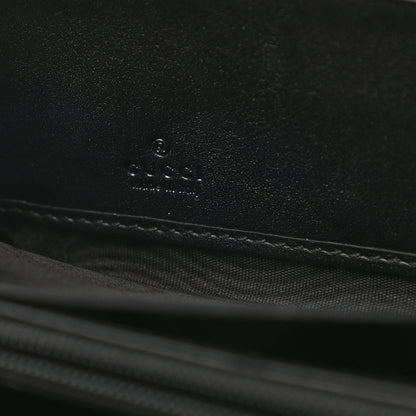 Gucci Calfskin Matelasse GG Marmont Zip Around Wallet Black 6 of 8