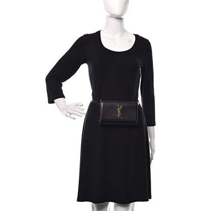 Saint Laurent Smooth Calfskin Monogram Kate Belt Bag Black 2 of 9