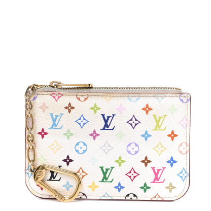 Louis Vuitton Monogram Multicolor Key Pouch White Litchi 1 of 13