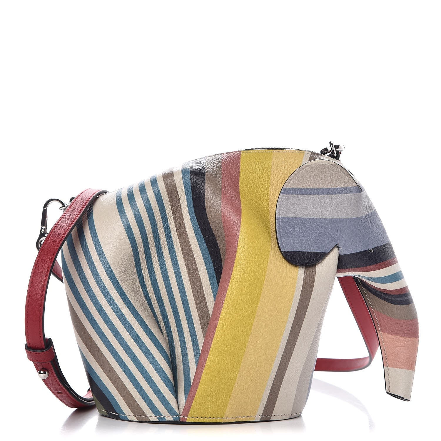 Loewe Calfskin Strip Mini Elephant Crossbody Bag Multicolor 1 of 7